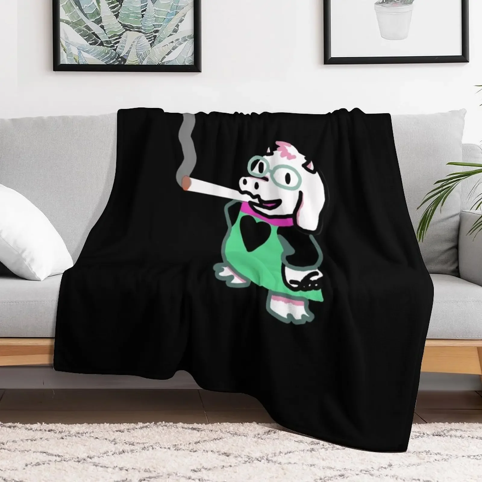 Ralsei Blunt design Throw Blanket Soft Flannels sofa bed Blankets