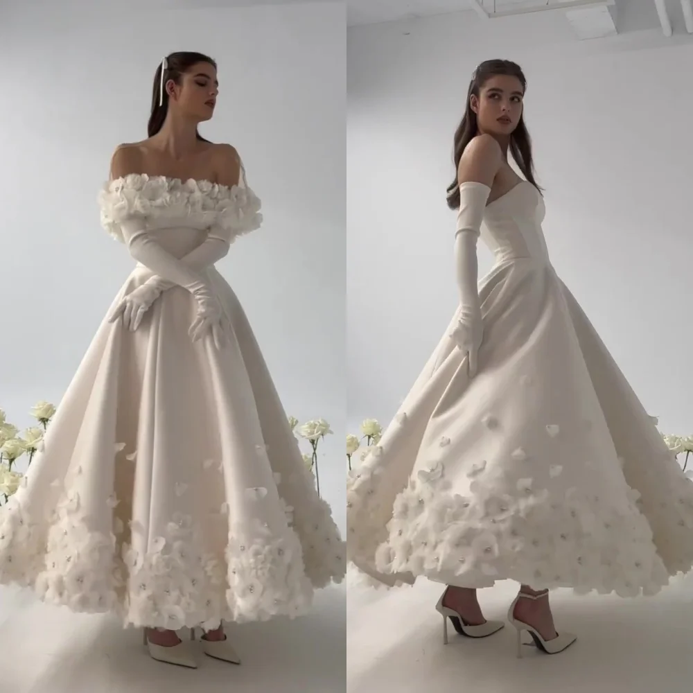 Charmeuse-Robe de Quinceanera à épaules dénudées, sur mesure, robes mi-longues pour occasions