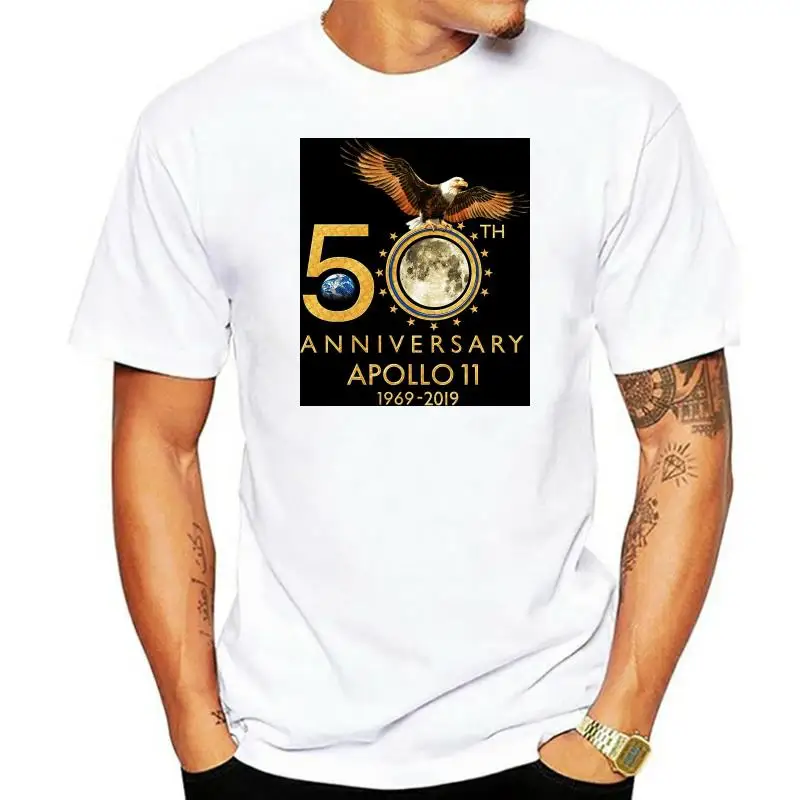 50Th Anniversary Apollo 11 1969 2022 Signatures T Shirt Black Cotton Men S-6Xl Big Tall Tee Shirt