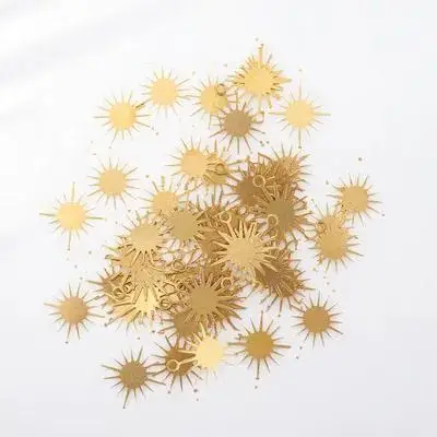 

50pcs Sunflower Pendant DIY Craft Accessories Making Beads Jewelry Bracelet Necklace Decorations Premium Material Durable Safe