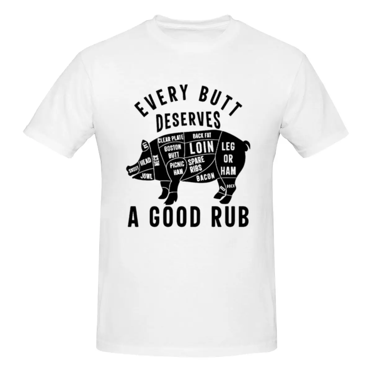 Men's Every Butt Loves a Rub T-Shirt 100% Cotton Short Sleeve T-Shirt Tee Basic Casual Crew Neck Casual Tee Shirt Tops