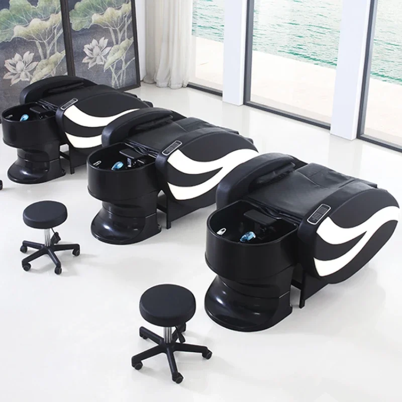 Automatic Intelligent Shampoo Chairs Massage Barber Shop Fumigation Shampoo Chairs Water Circulation Shower Chuveiro Furniture