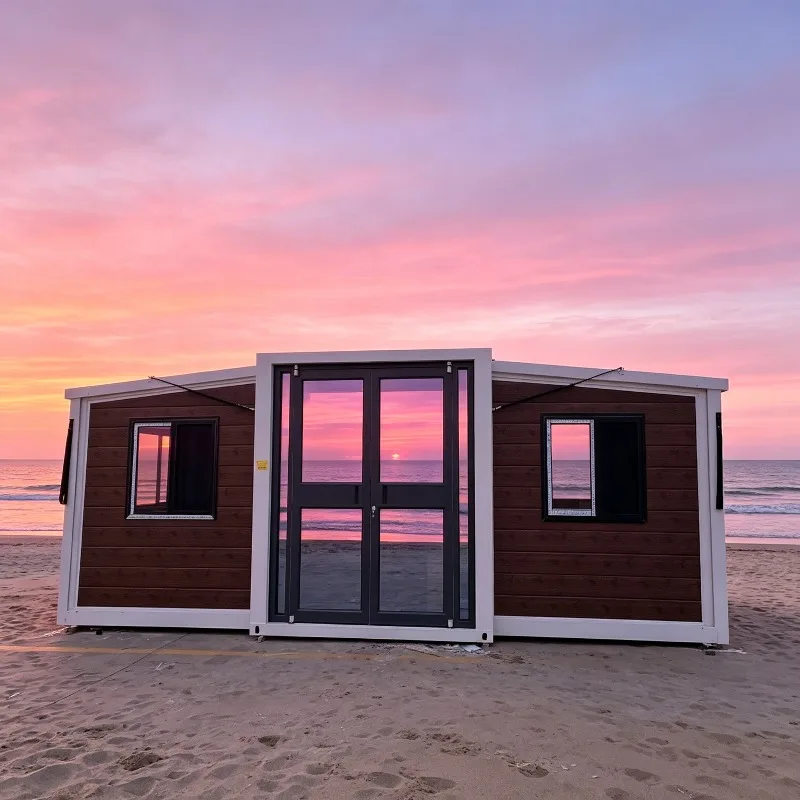Luxury 20ft 40ft Expandable Container House Prefab Villa with 2 Bedrooms Bathroom Kitchen Quick Assembly Mobile Home