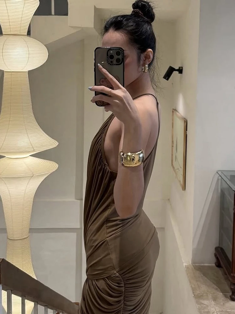 Weird Puss Patchwork Cross Dress Women Elegant Sleeveless Stretch Midnight Birthday Party Clubwear Hottie Skinny Simple Bodycon