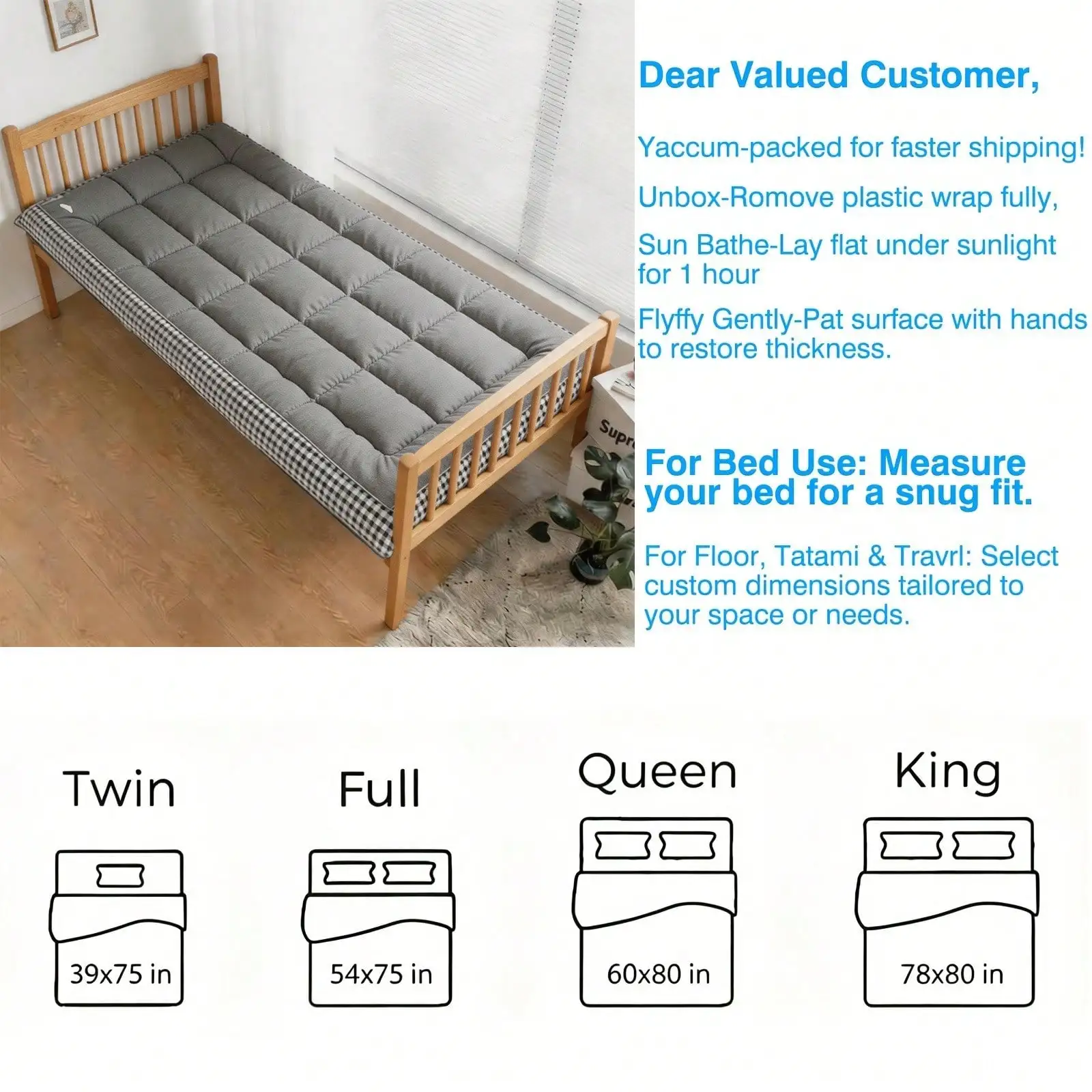 Futon Mattress, Floor Mattress Tatami Futon Mattress, 800G Portable Roll Up Foldable Mattress, Sleeping Pad For Floor Guest Bed Sofa Double Bed Single Bed, For Camping