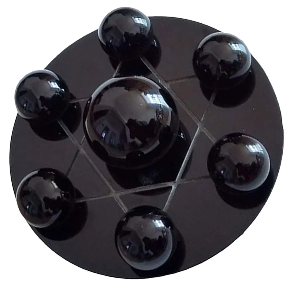 

1Set Seven Obsidian Crystal Ball Set Exquisite Desktop Decoration for Home Office Party Festival Gift Textured Sphere Ornaments