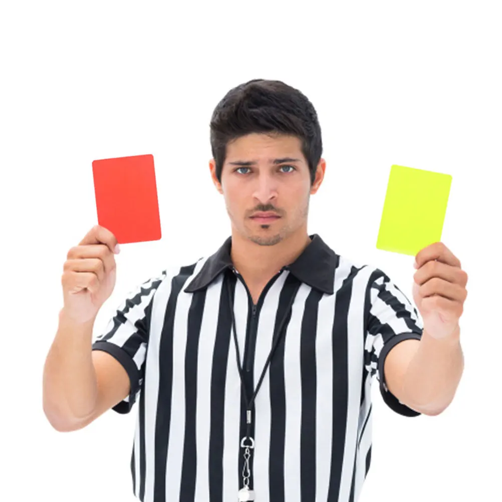

20 Pcs Red Yellow Cards PVC Portable Wear Resistant Soccer Referee Cards Standard Size Compact Design Essential Match