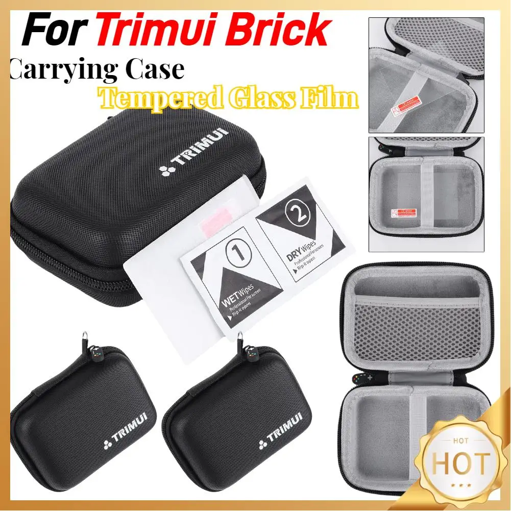 Hard Carrying Case Travel Protective Case Anti-scratch Tempered Glass Screen Protector Game Accessories Box for Trimui Brick