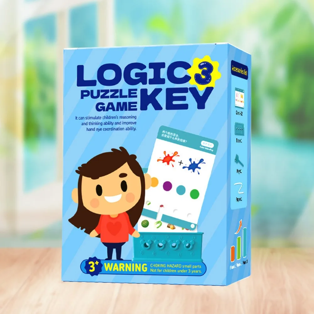 

Montessori English Logic Key Puzzle Game Early Educational Matching Game Logic Key Thinking Training Multifunction Intellectual