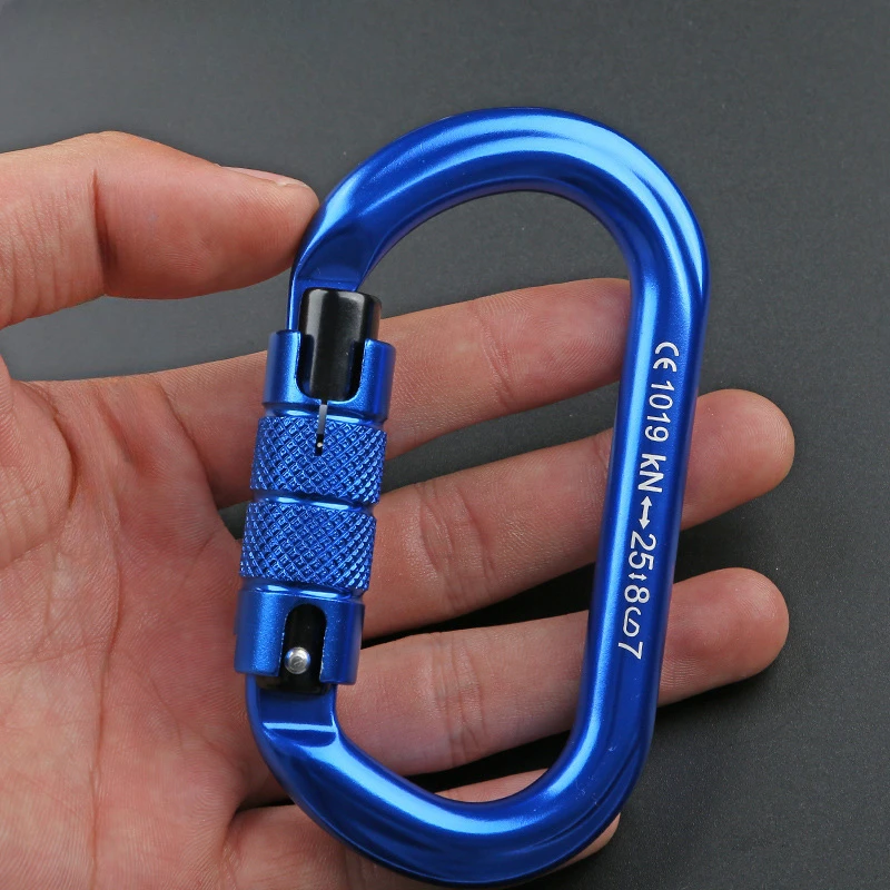 O-type lock buckle Automatic Safety Master Carabiner Multicolor 5500lbs Crossing hook Climbing Rock Mountaineer Equipment image 4
