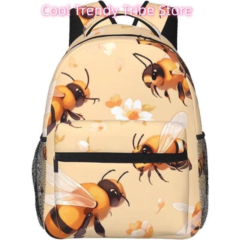 

laptop bag back to school Cute Daisy Bee Lightweight Laptop Backpack Lightweight Multipurpose Travel Casual Daypack Unisex Colle