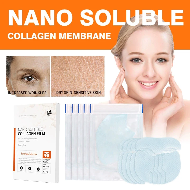 

Nano Hydrolyzed Collagen Protein Film Mask Face Serum Spray Set Wrinkle Repair Soluble Face Filler Brightening Skin Care Set