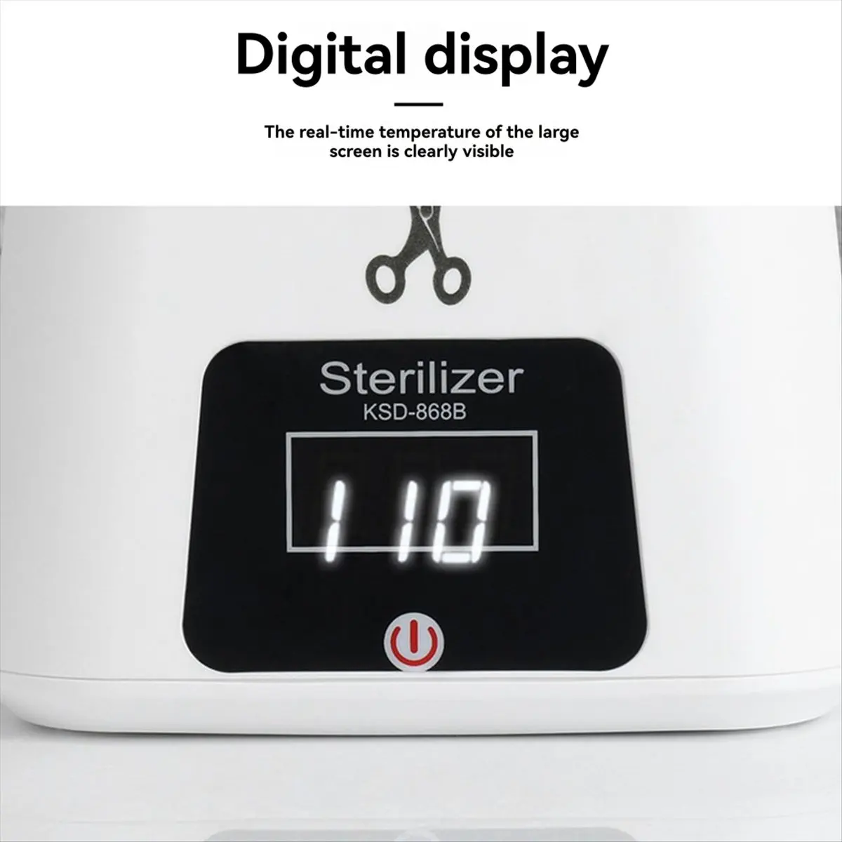 【a75u】ネイルツール滅菌器-高温ネイルツール用-ポータブル-ガラスビーズ付き-金属ツール用-サロン用品-ホワイト-eu