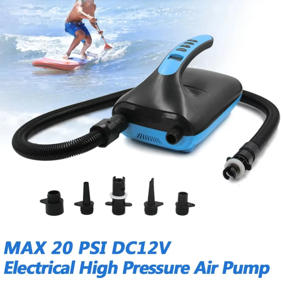 NEW LED Display Electrical High Pressure Air Pump DC12V with Inflation/Deflation for Inflatable Boat/Kayak/SUP Surfboard/Floats