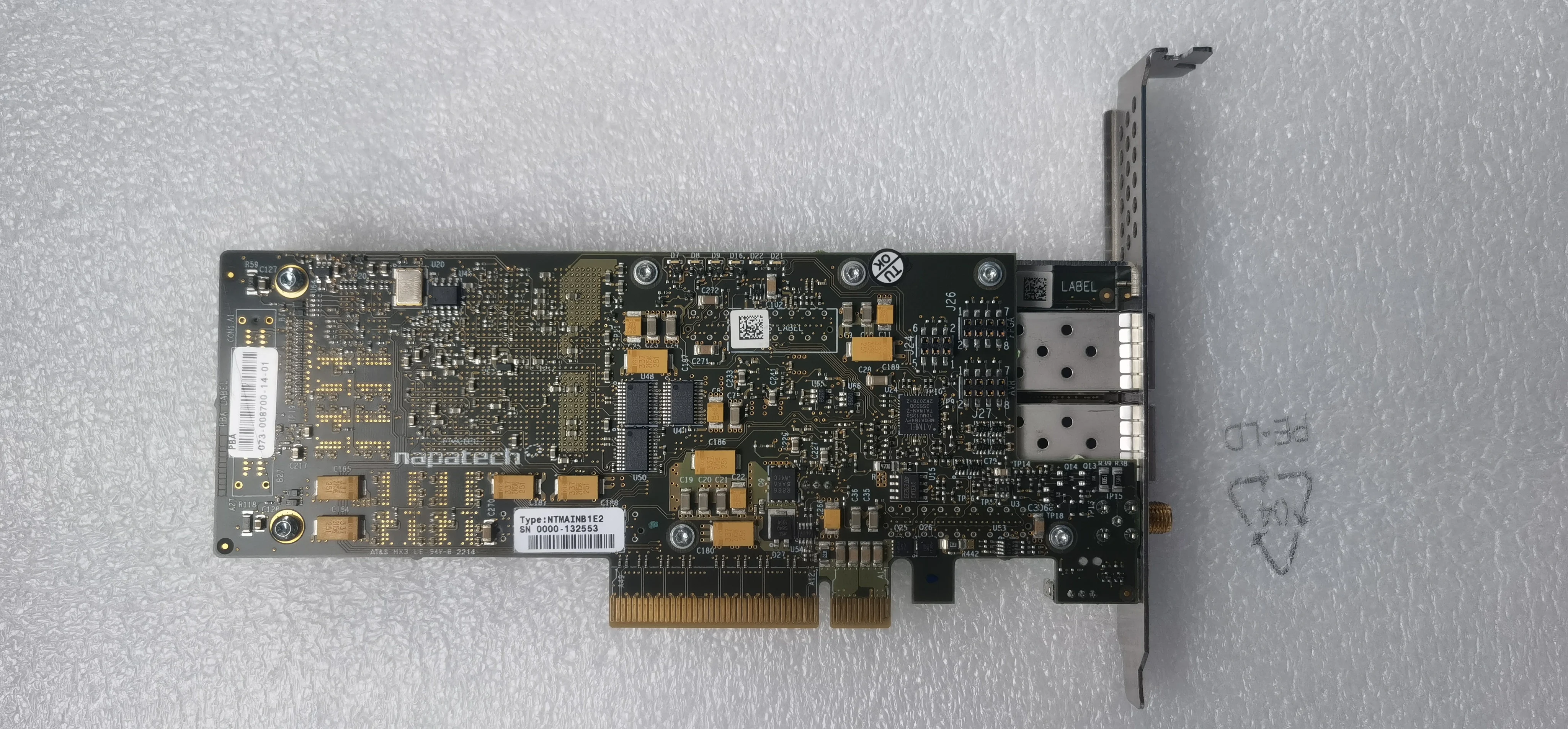 Napatech 2-Port 10Gbp Network Accelerator Card PCI-E NTMAINB1E2 NTFRONT20B1-2