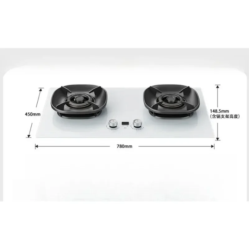 [AG white glass panel + double timing] gas stove embedded 70% thermal efficiency stove