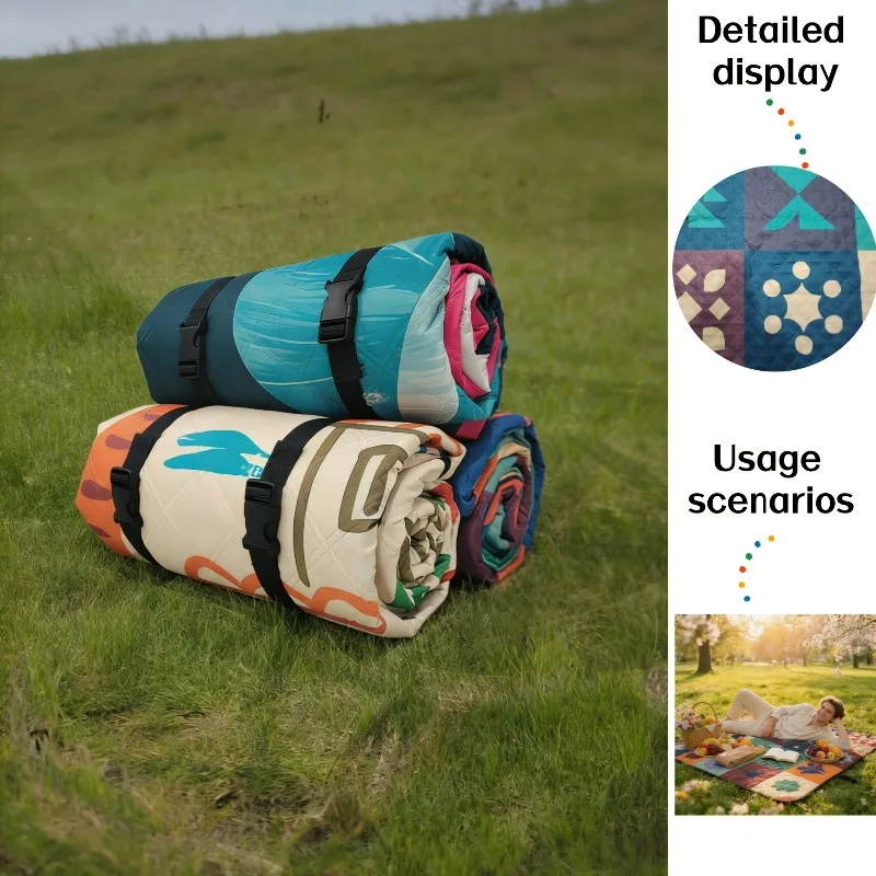 

Thickened Picnic Mat Custom Waterproof Camping Pad Outdoor Foldable Ground Tarp Travel Blanket