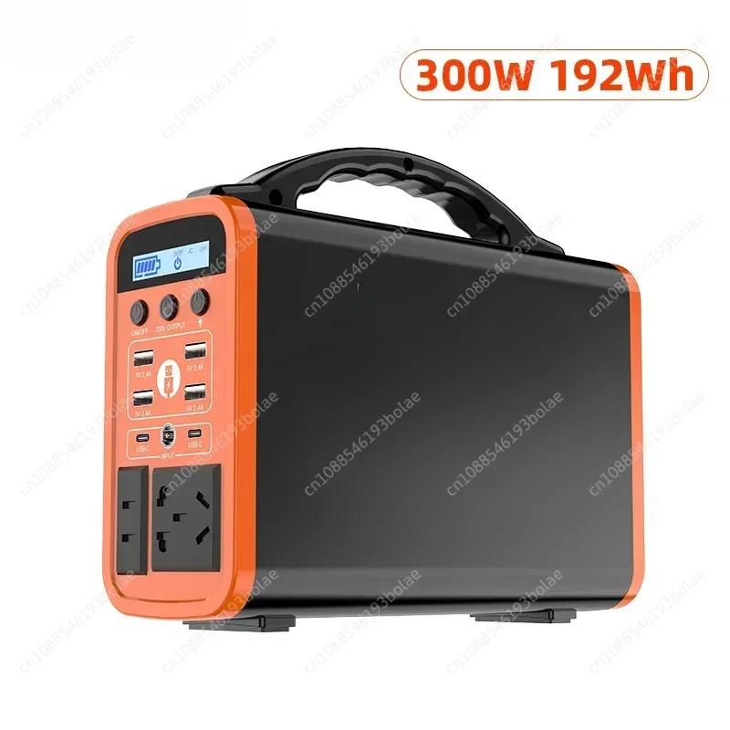 400W Portable LiFePO4 Power Station Solar Generator 192Wh 220V Emergency Charging External Battery Powerbank for Outdoor Camping