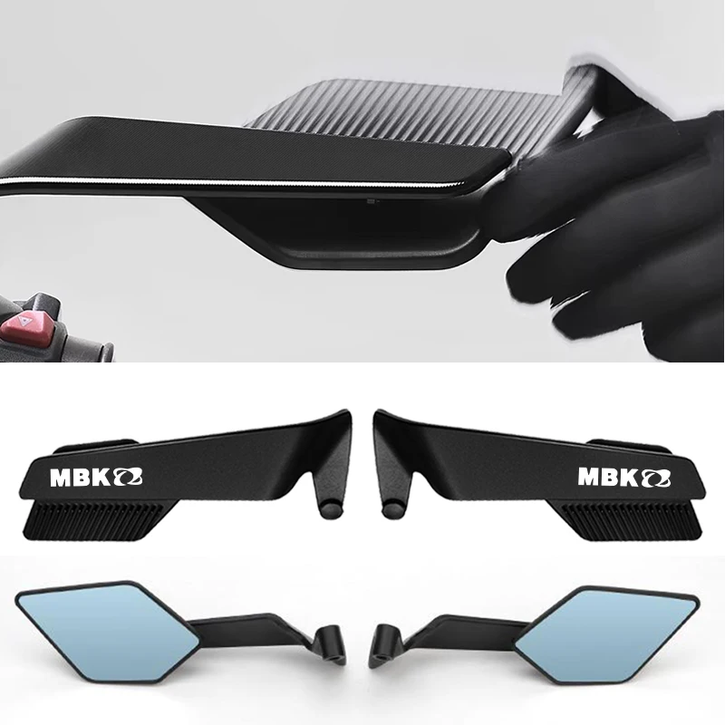Large Mirror Surface Wings Mirror Motorcycle Rearview Mirror For MBK Booster 50CC Spirit Nitro 50 50C Stunt Modified Wind Wing