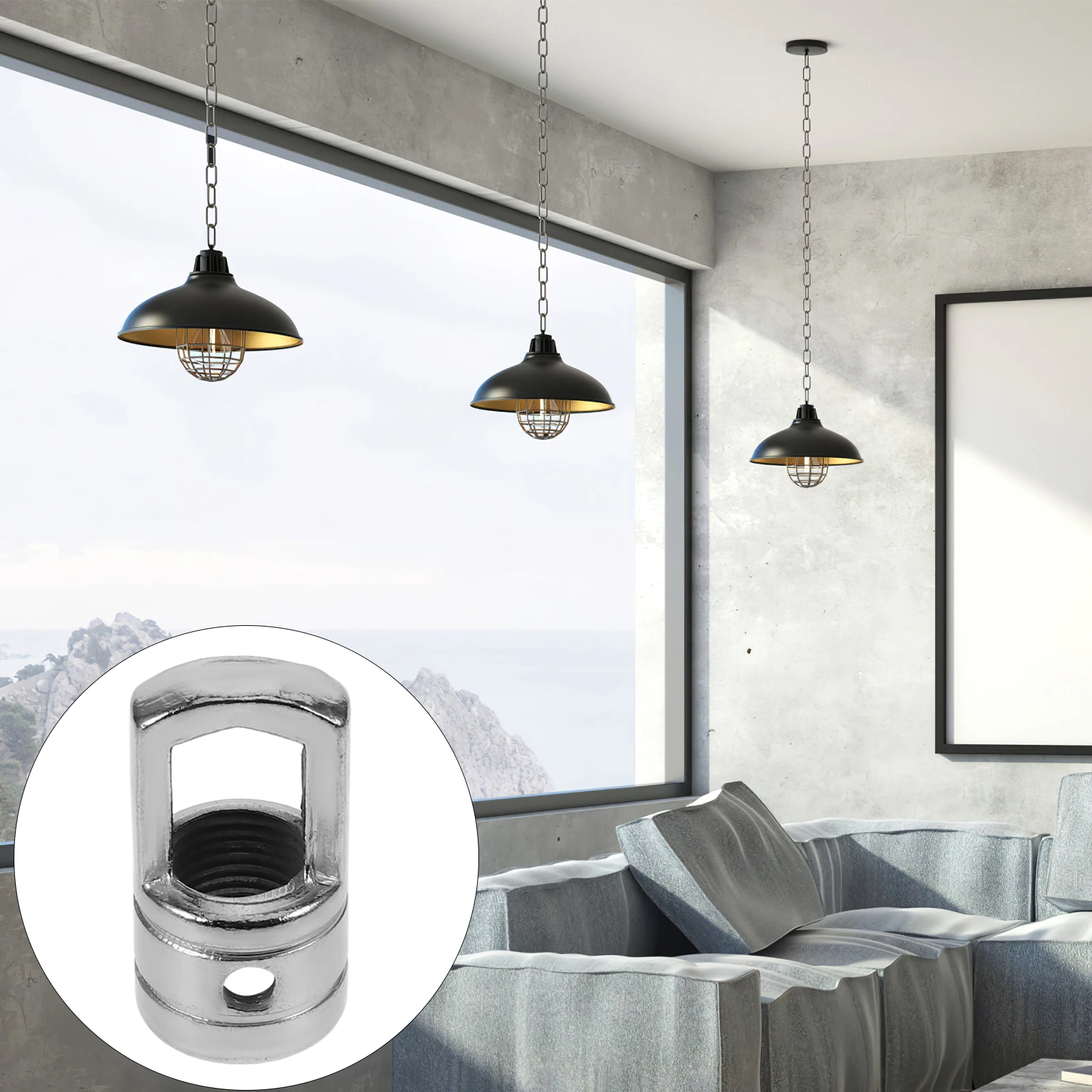 

10pcs Ceiling Loop Eye Nut Lamp Ring Replacement For Pendant Duty Iron Sturdy Wear Resistant Light Parts Hanging