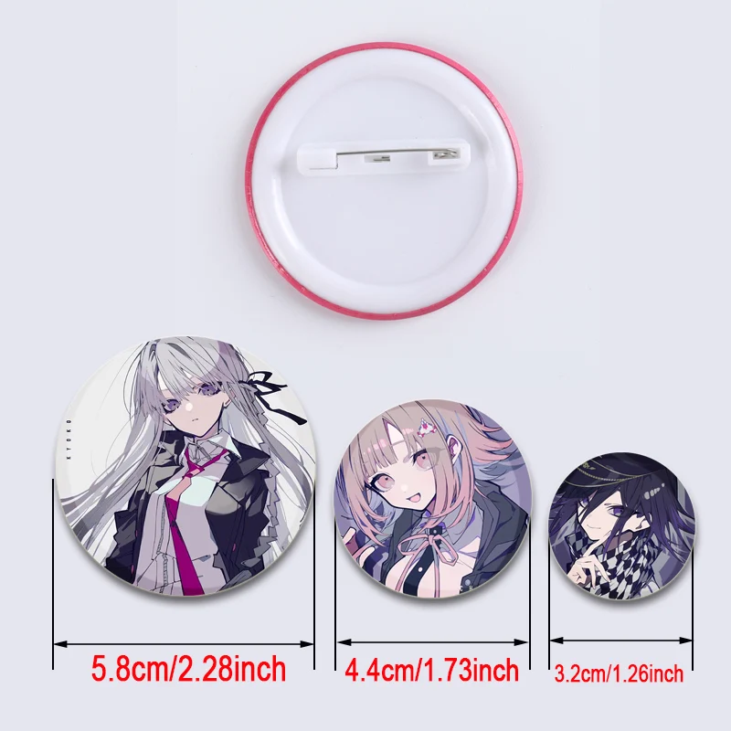 Danganronpa Anime Brooches Tojo Kirumi Kaede Akamatsu Saihara Shuichic Monokuma Cartoon Badge Cosplay Pins Fans Gifts Souvenir