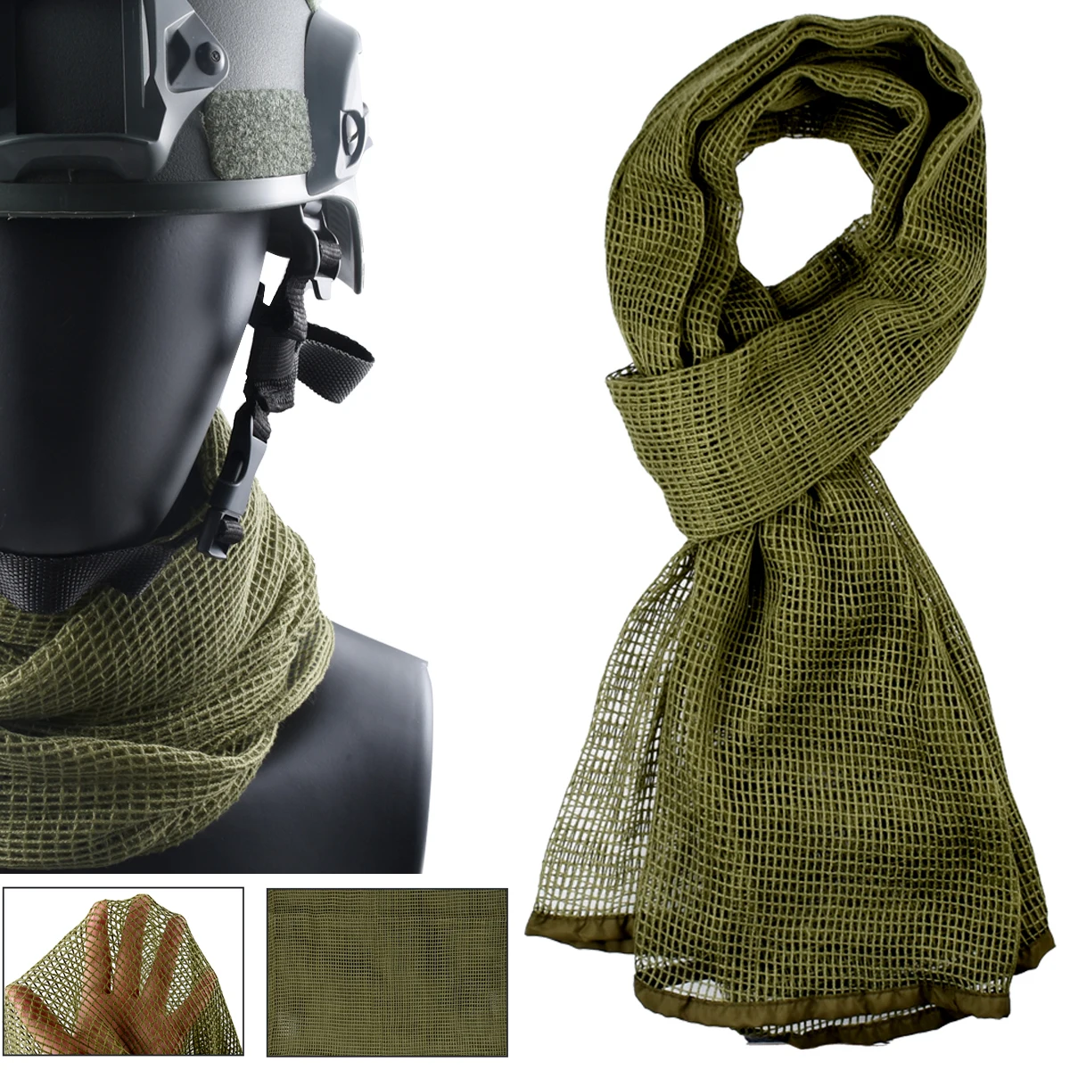 

Tactical Mesh Net Camo Scarf Sports Camouflage Netting Hunting Shooting Wild Photography Sniper Camo Mesh Hiking Scarves