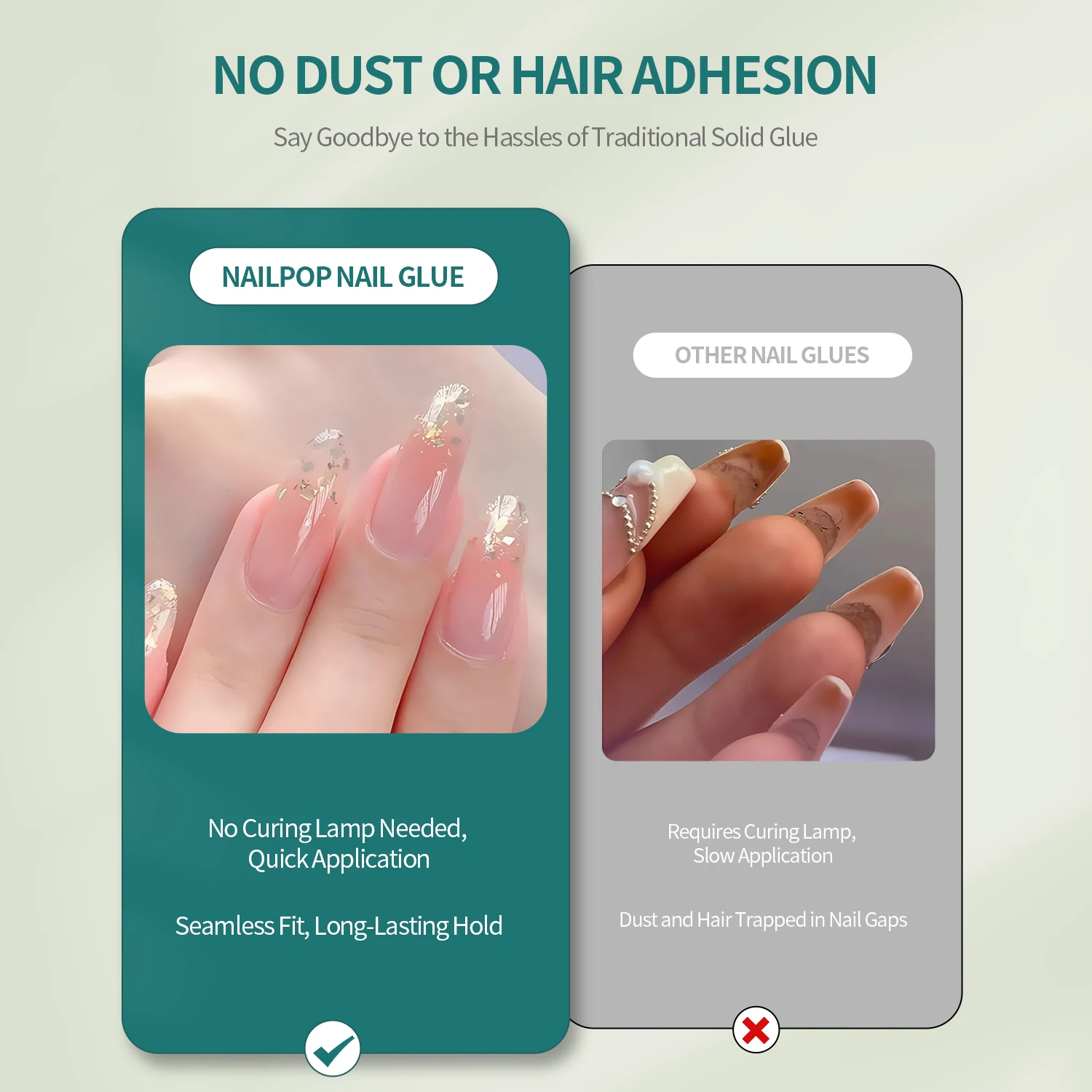 Nailpop Push-nagellijm Krachtige lijm Sneldrogend Langdurig Zacht Geen schade aan nagel Geen UV-lamp inbegrepen 30 ml nagelverwijderaar