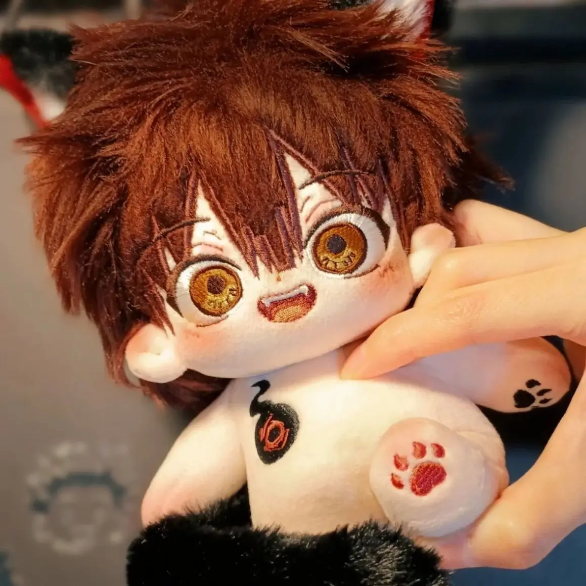 20cm Cute Yugi Tsukasa Attribute Dolls Plush Stuffed Doll Body Cosplay Cartoon Anime Role Dress Up Cotton Toys Birthday Gift