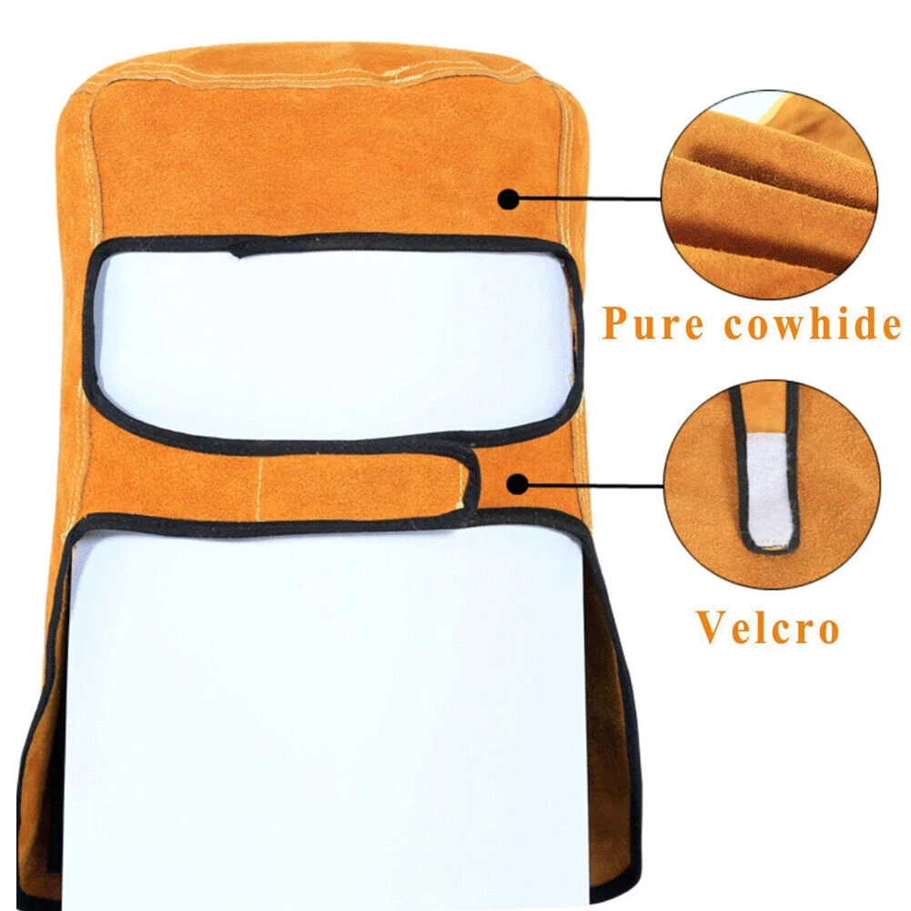 1Pc Schweißen Maske Solar Auto Verdunkelung Filter Objektiv Schweißer Kuh Leder Schweißen Helm Maske Haube Kappe Für Schweißen schutz