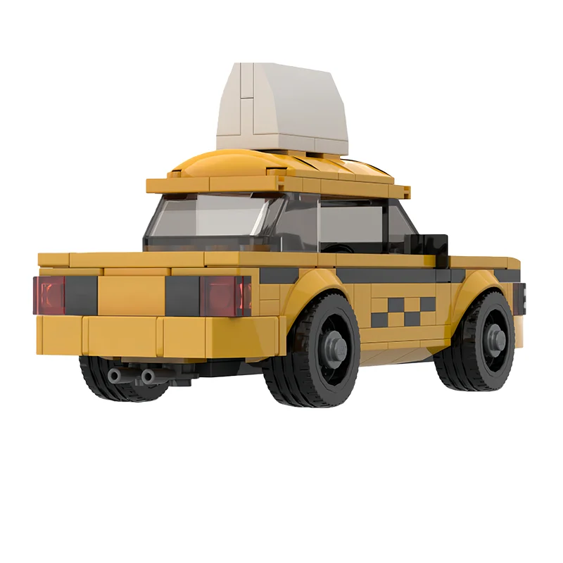 184 pièces Blocs de construction modulaires MOC Taxi de transport, conception créative, briques technologiques populaires, DIY, jouet de festival, cadeau
