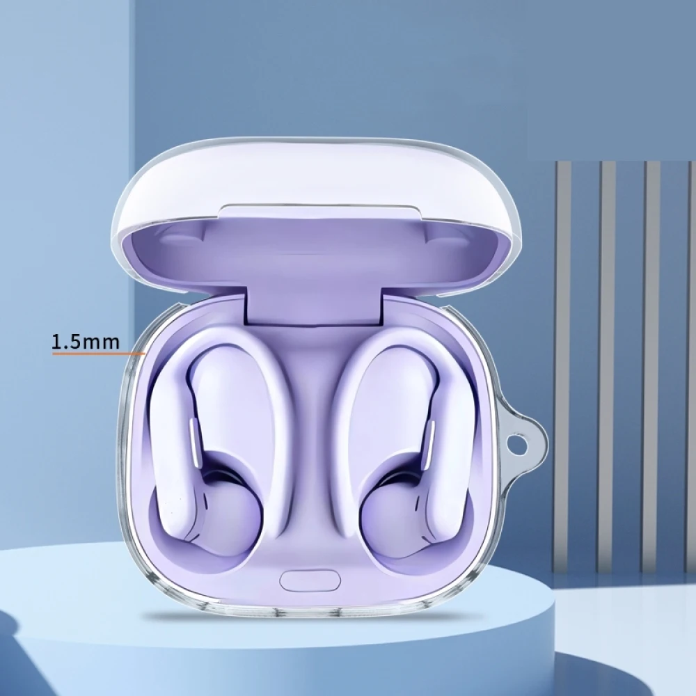 

Clear Case for Powerbeats Pro 2 Transparent Shockproof TPU Case with Keychain-Crystal ​