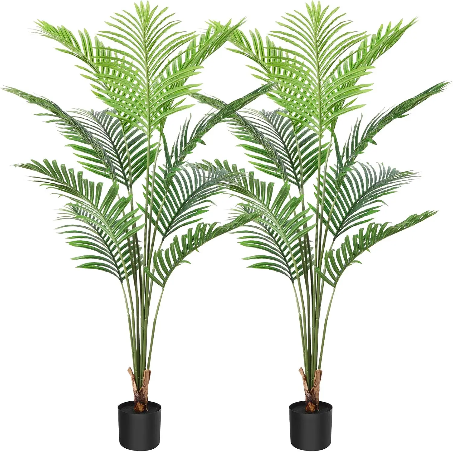 

Crosofmi Artificial Areca Palm Tree 5 Feet Fake Tropical Palm Plant,Perfect Faux Dypsis Lutescens Plants In Pot For Indoor