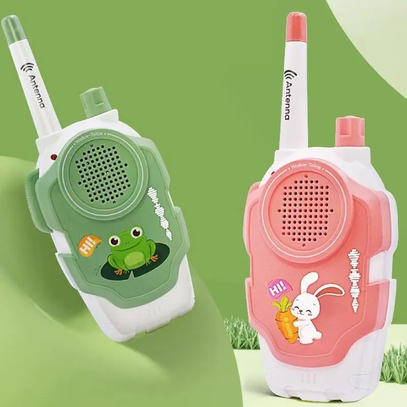 

1 set of 2 walkie talChildren's mini walkie talkie toy handheld transceiver remote control two-way walkie talkie children's gift