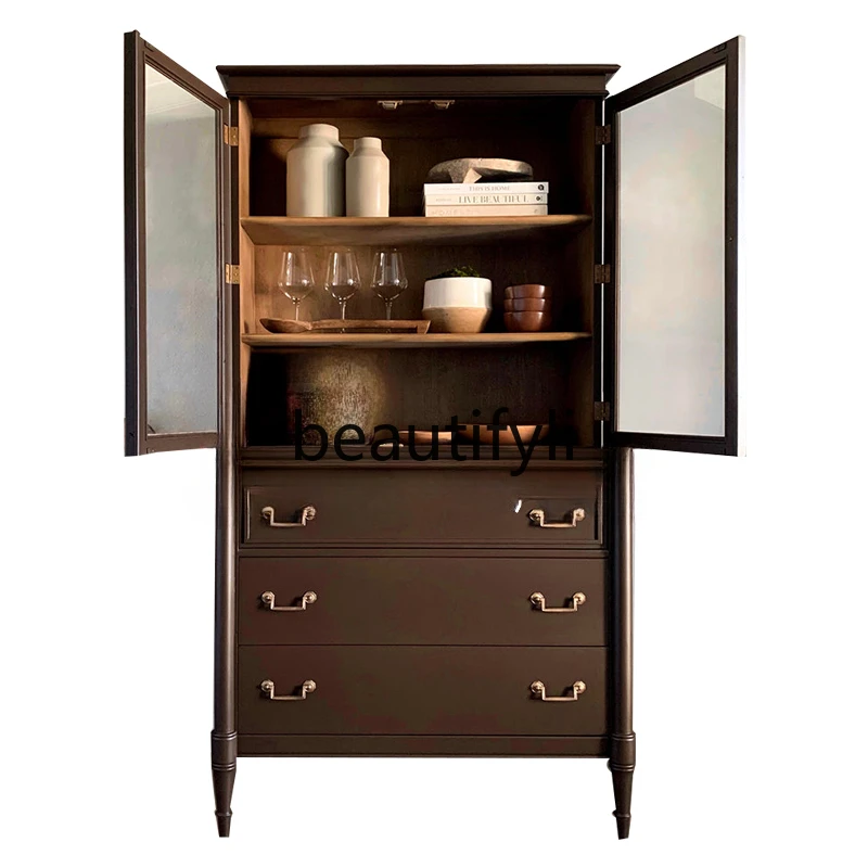 

Locker/Neoclassical Multifunctional Solid Wood Bookcase/Locker/Customizable