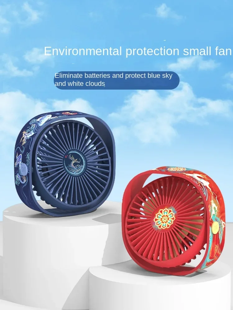 Aixuan China-Chic small desktop fan USB interface charging mini portable car desktop fan cooling soft sound