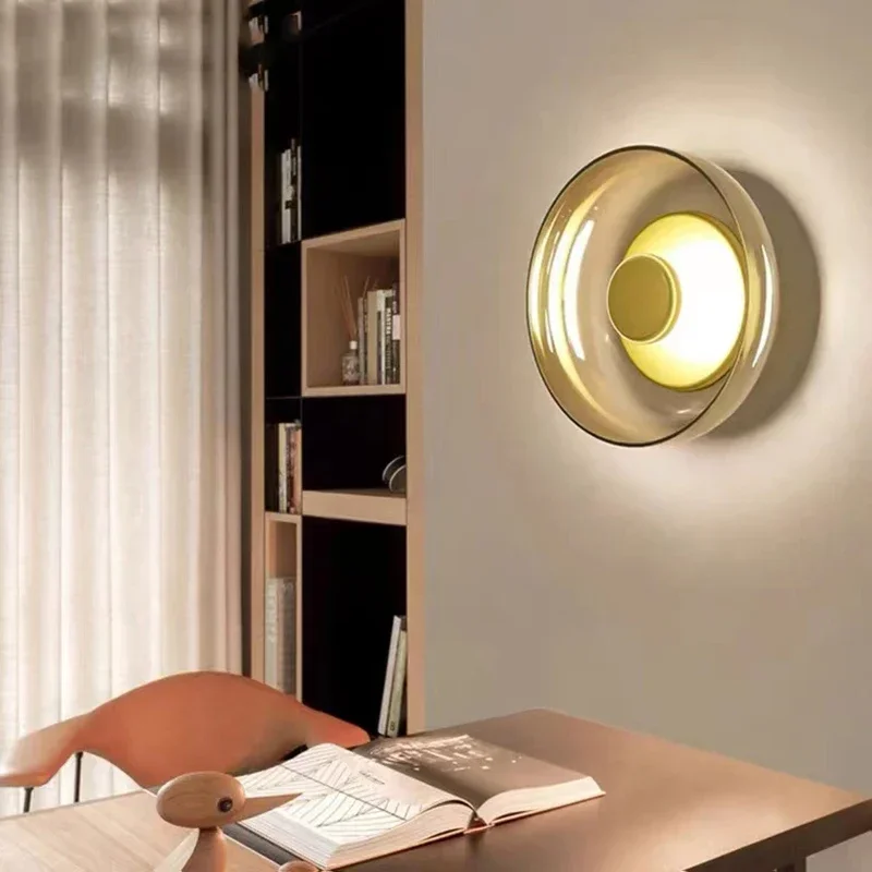 Imagem -02 - Lâmpada de Parede de Vidro Led para Casa Luzes de Teto Criativas Luminárias Internas Nórdicas Luzes Decorativas para Quarto Cabeceira Sala de Jantar Moderna