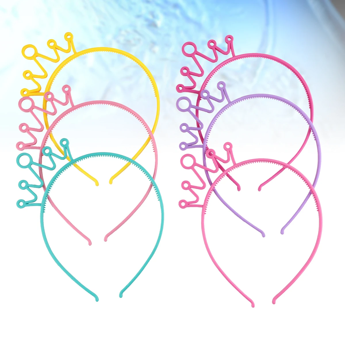 

12pcs Plastic Crown Headbands Party Accessories Comfortable Fun Gift For Children Girls Dance Cosplay