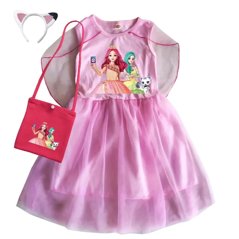 2025 yiyi مضحك أنيمي سر Jouju زي الاطفال القطن قميص الشاش شبكة فستان الأميرة الأطفال ملابس للحفلات عيد ميلاد الفتيات Cau