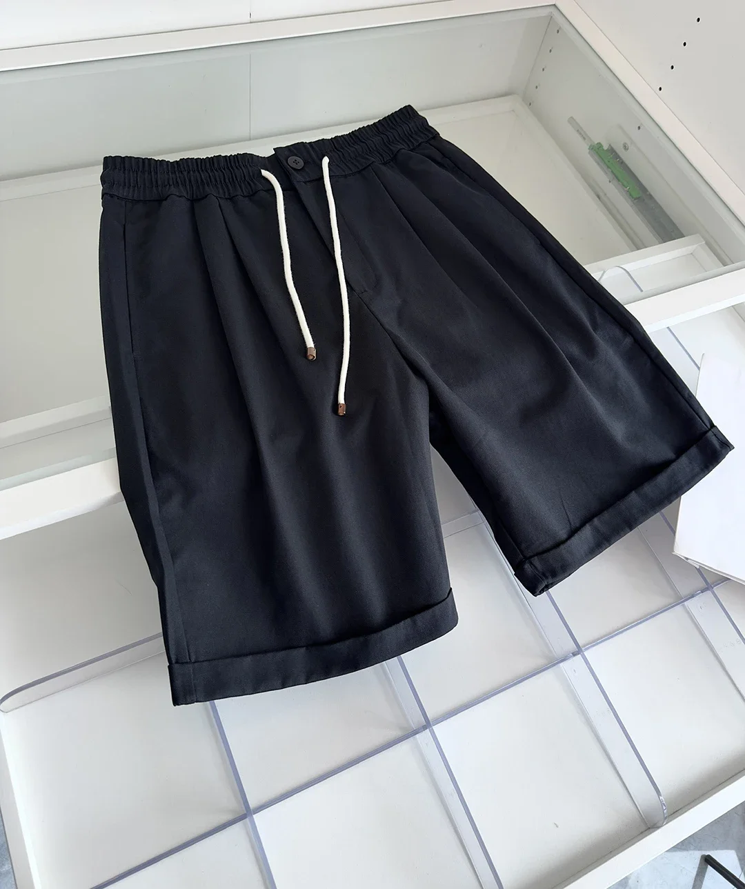 

BLLIYOSS Elastic Waist Casual Five quarter pants Men Casual comfort Beach Pants ventilate size M-3XL High Quality old money