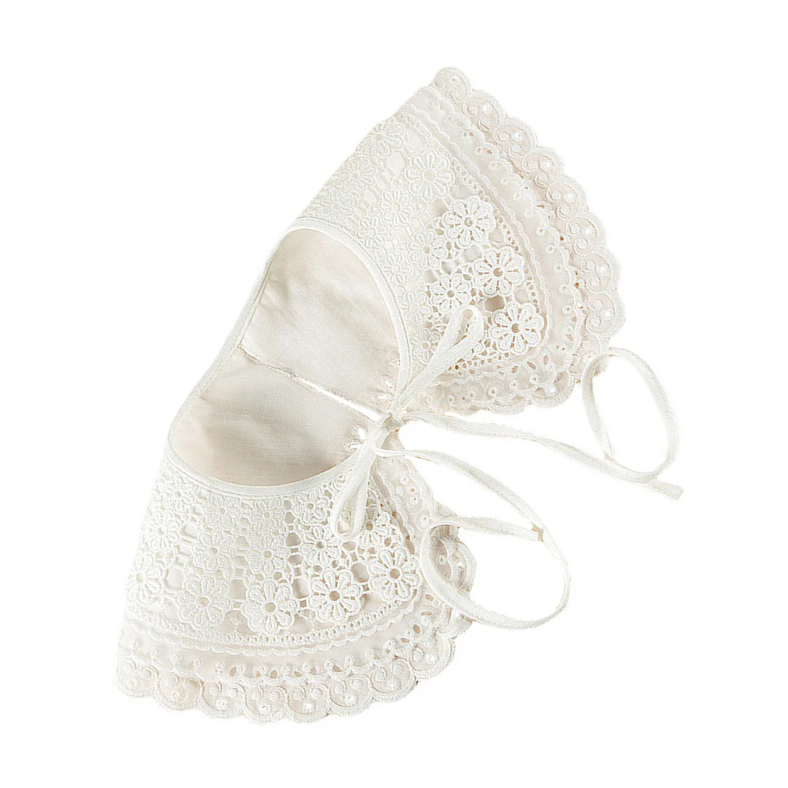 

1Pcs Lace Cape Embroidery Lace Collar Detachable Embroidered Clothing Accessory Elegant Floral Fake Collar for Women