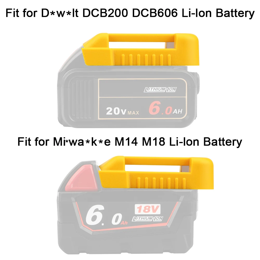 Waitley Battery Holder Compatible with Dewalt and For Milwaukee 18V Battery Storage Rack Holder Case for Fixing Devices