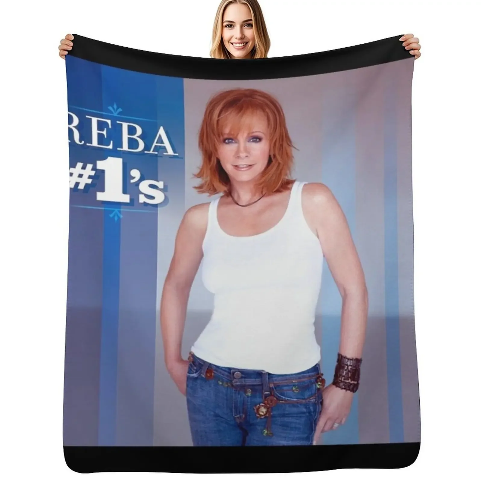 

#1s Reba McEntire Throw Blanket Vintage Soft Big Hair Blanket