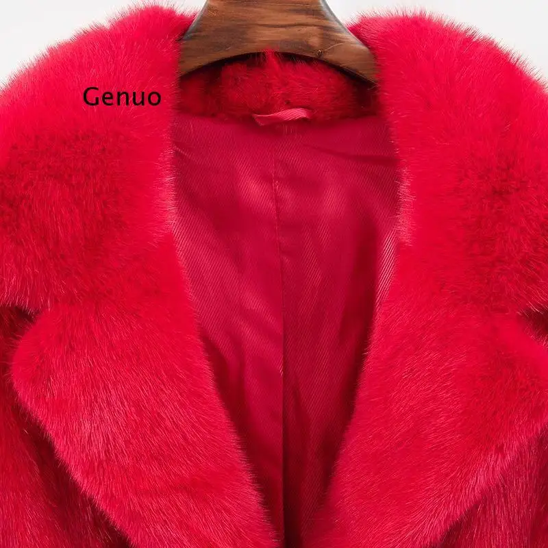 Elegante cappotto di pelliccia invernale donna moda peluche cappotti di pelliccia di visone finto giacca di pelliccia allentata soprabito di alta qualità giacche invernali calde spesse