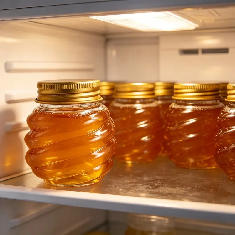 50ML Food‑Grade Clear Plastic Honey Jar Swirl Design Small Sealed Storage Container for Kitchen Candy Fruit Household Use