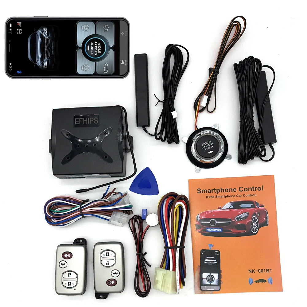 

Car Engine One-Key Start/Stop Button System PKE Keyless Entry System Car Anti-Theft Alam Remote Start Ignition System