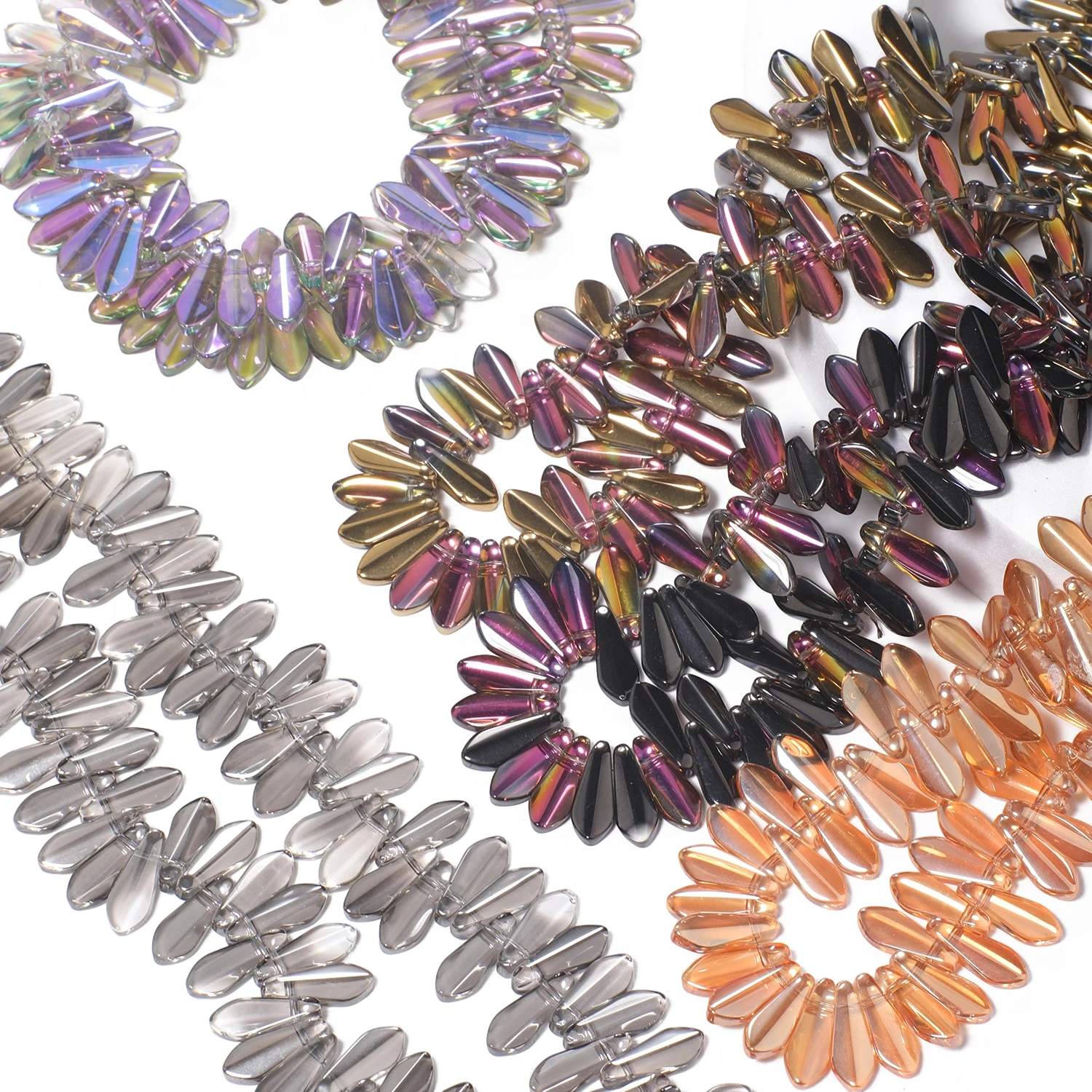 Cuentas con forma de gota de agua de 16x6mm, cuentas de cristal de moda, cuentas de gota sueltas para fabricación de joyería, accesorios de cuentas de pulsera Diy