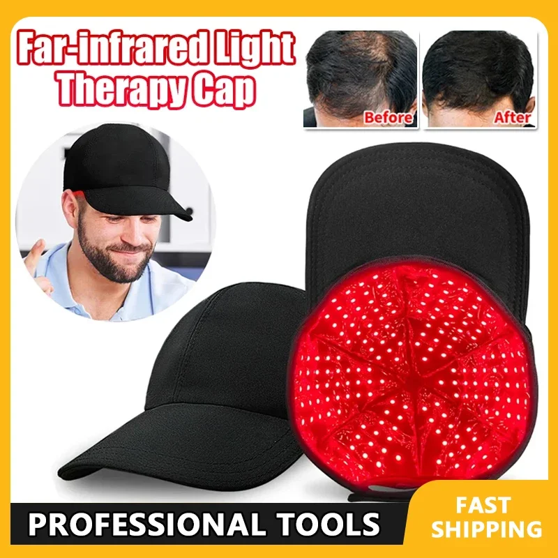 

Устройство для терапии красным светом, шляпа рядом с инфракрасным диапазоном, 180 светодиодов, шапочка для роста волос, лечение кожи головы, шлем, релаксация для