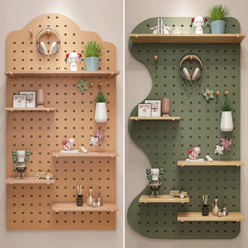 

Cubbing Hole Board Customized Entryway Wall Organizer Solid Wood Hanging Rack Window Frame Display Shelf Storage Solution