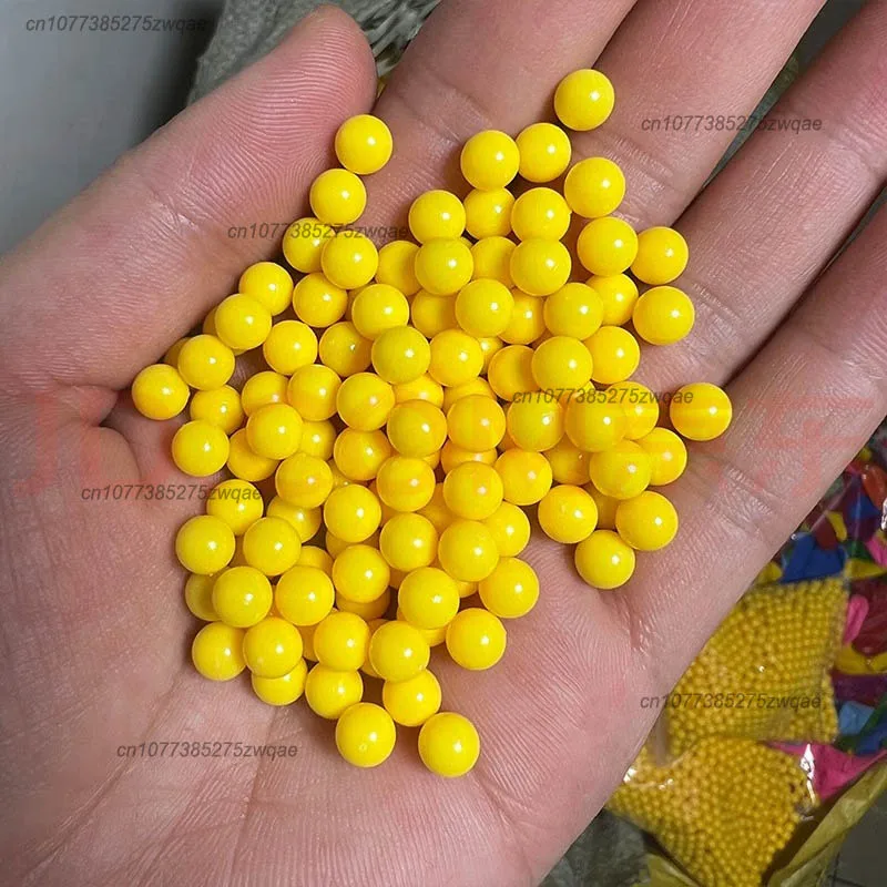 2000 Stück Kunststoffkugel Spielzeugpistole Kugel 6 mm Kinderspielzeug Kunststoffkugel Superharte Kugel Feste Kugel Gelb