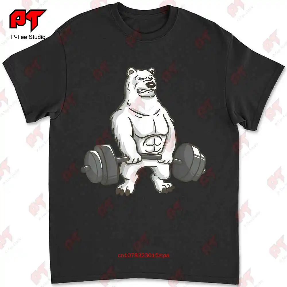 Polar Bear Powerlifting Weightlifting Gym And Animal Trend 2021 T-shirt 45H6